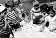 children-table-human-rights-black-white