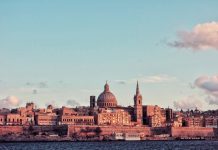 Valetta-Capital-Malta-dome-sky-city-tower