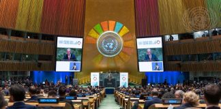 Antonio Guterres speaks at the General assembly 2023 in New York