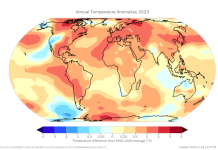 Billede af Verdens temperaturer 2023.