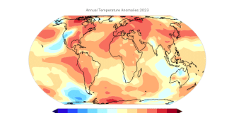 Billede af Verdens temperaturer 2023.