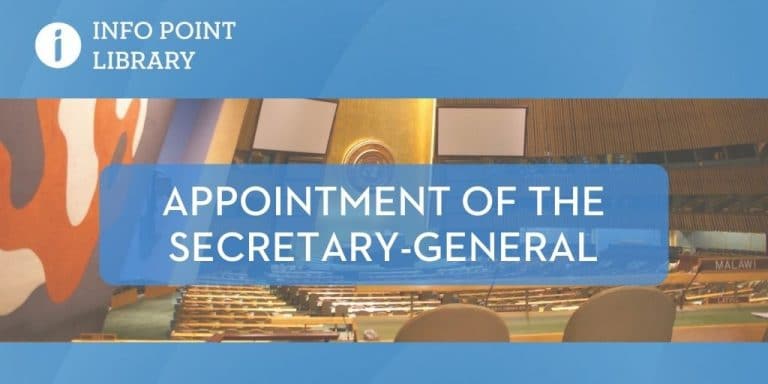 UNRIC Library backgrounder: Appointment of the SG