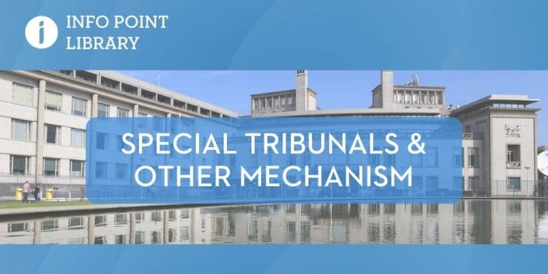 UNRIC Library backgrounder: Special Tribunals