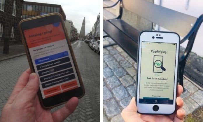 Icelandic and Norwegian COVID-19 apps, © UNRIC