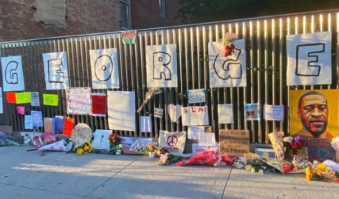 An impromptu memorial for George Floyd, New York City | © UN News Hazel Plunkett