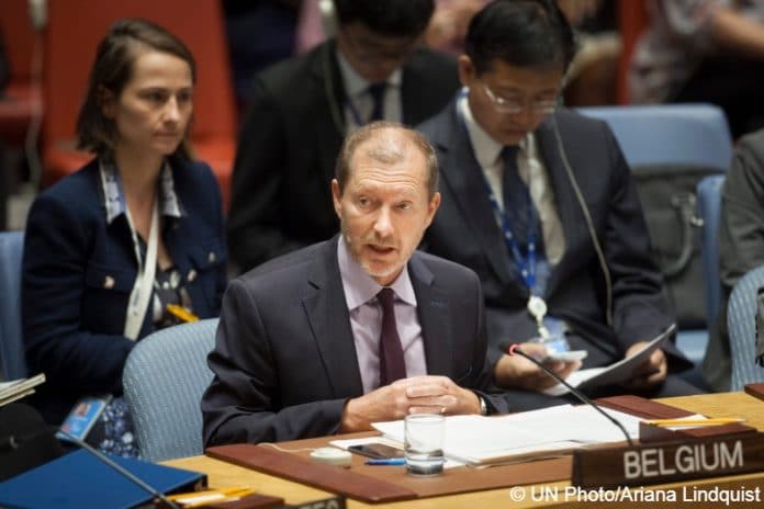 Ambassador Pecsteen of Belgium at UN Security Council