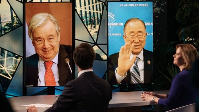 UNSG Antonio Guterres and former UNSG Ban Ki moon at Climate Adaptation Summit | copyright Climate Adaptation Summit 2021