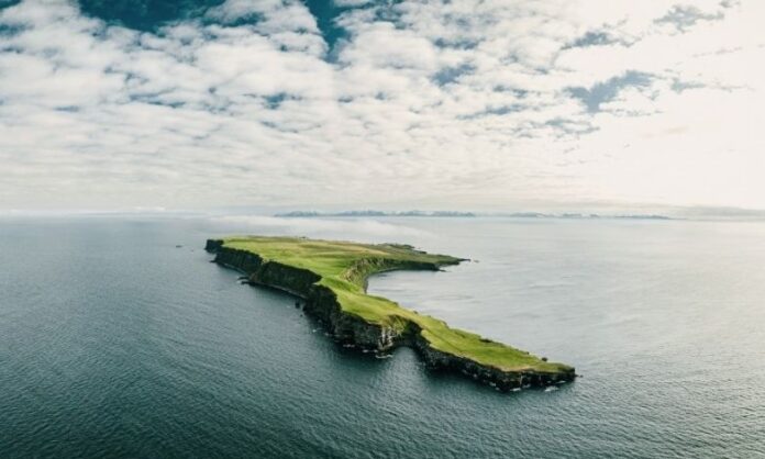 Small island of Grímsey, Iceland