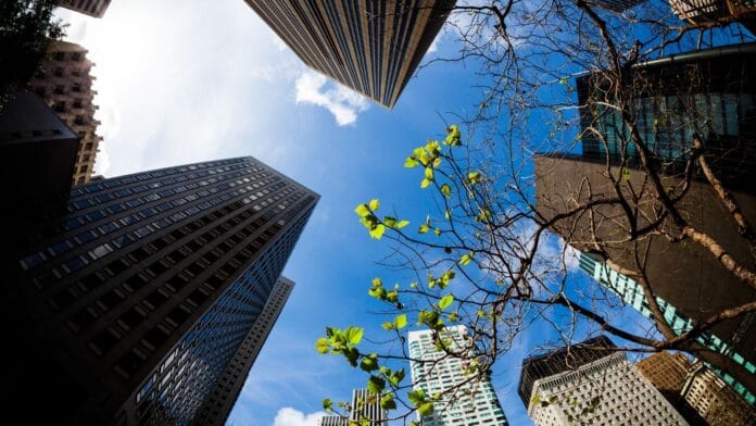 Photo of skyscrapers, city centre