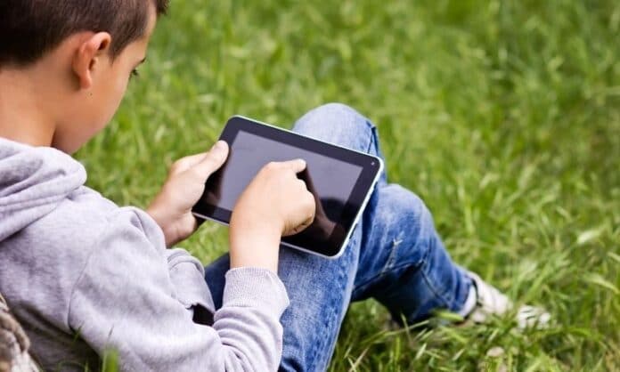 boy using a tablet