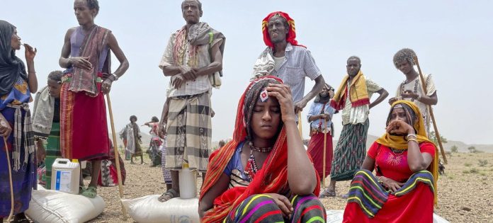 Women waiting for food