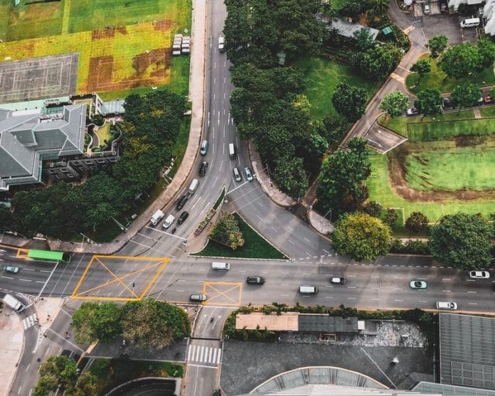 Highway seen from above