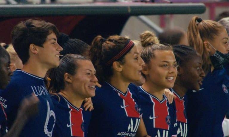 girls playing football