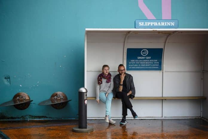 Smoking area in Reykjavík, Iceland. . Yadid