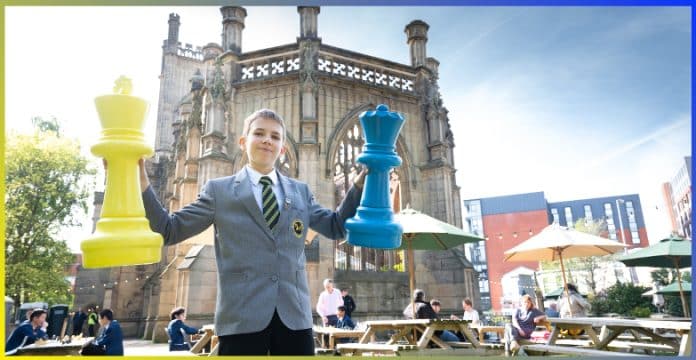 Svyatoslav Bazakutsa as part of chess activities that took place throughout the ‘EuroFestival’ in Liverpool