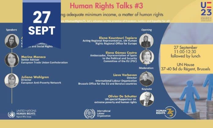 Human rights talk promotional poster