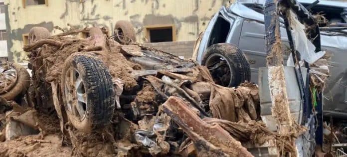 Flood damage in Libya