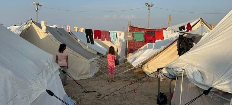 Children in the Khan Younis refugee camp, in southern Gaza.