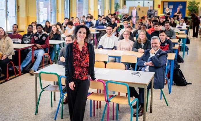 Back2School - Hadja Lahbib, Minister of Foreign Affairs Belgium. © FPS Foreign Affairs