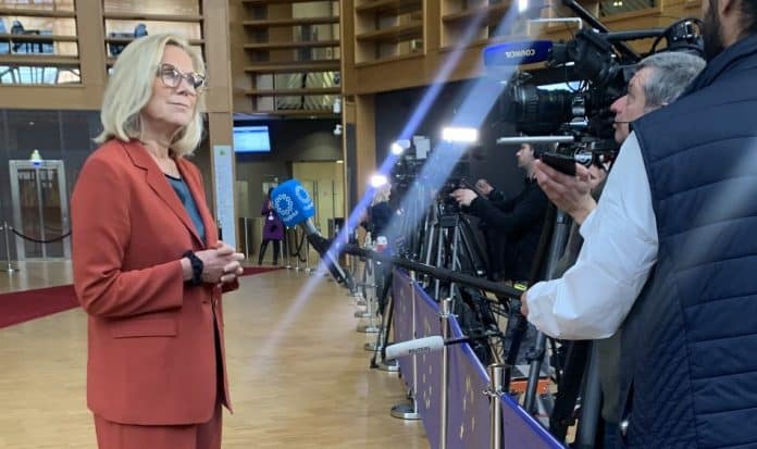 UN Gaza coordinator, Sigrid Kaag, Brussels EU Ministers of Foreign Affairs meeting, 19 Feberuary. © UN