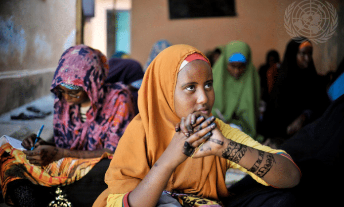 A girl at the Mother and Child Health Center in Mogadishu, Somalia © Tobin Jones, UN Photo