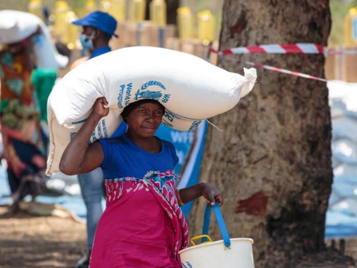 Nandimba IDP resettlement site, Mueda, Mozambique WFP’s food distributions to Beneficiaries. WFP / Ricardo Franco