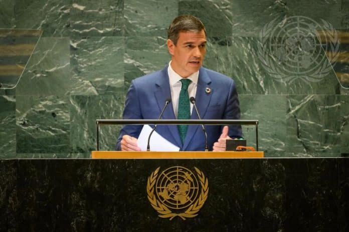 Pedro Sánchez Pérez-Castejón, Presidente del Gobierno de España se dirige a la Asamblea General de la ONU en su 79 periodo de sesiones