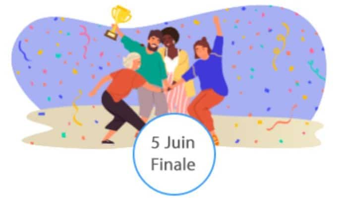 Visuel pour la date de la final, le 5 juin