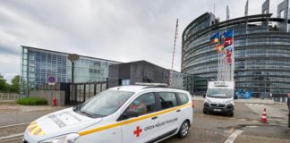 croix rouge, parlement europeen, strasbourg