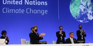 Officiels de la COP26 lors de la cérémonie de cloture