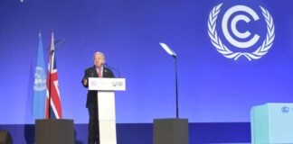 le Secrétaire général de l'ONU à la tribune de la COP26