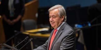 Antonio Guterres à la tribune de l'Assemblée générale