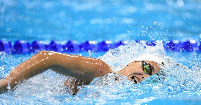 L'athlète syrienne Yusra Mardini, qui a competit en natation sous la bannière de l'équipe des réfugiés.