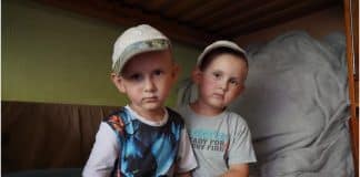 enfants déplacés dans la région de Kharkiv