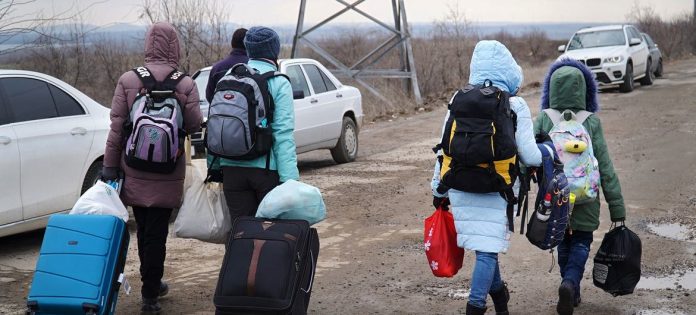 Un gruppo di donne Ucraine in arrivo in Moldavia