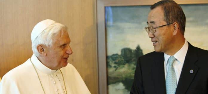 Pope Benedict XVI meets with former UN Secretary General