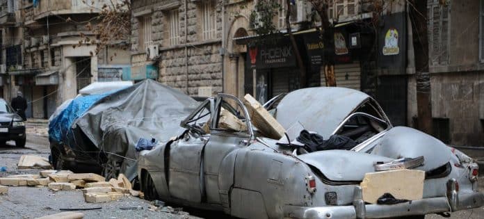 Un quartiere siriano distrutto dal terremoto