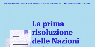 L'immagine mostra che nel 1946, è stato l'anno che l'ONU ha creato la prima risoluzione sul disarmo