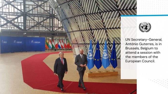 UN Secretary-General visiting the European Council