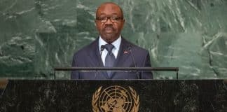 Foto ONU/Cia Pak Ali Bongo Ondimba, Presidente della Repubblica gabonese, interviene al dibattito generale della 77a sessione dell'Assemblea generale.