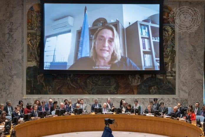 Dichiarazione del Coordinatore umanitario delle Nazioni Unite per i Territori palestinesi occupati, Lynn Hastings, sulla protezione di tutti i civili a Gaza. UN Photo/Eskinder Debebe