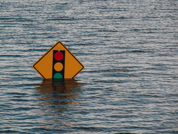 Een overstroming in de Verenigde Staten