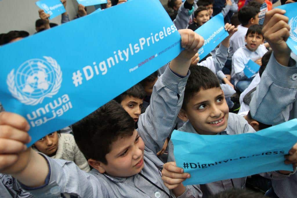 Barn som viser at de verdsetter UNRWA