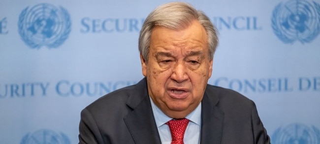 Guterres/unwra/pressekonferanse